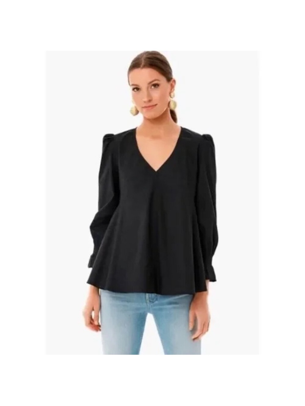 Pomander Place Tuckernuck Easton Swing V Neck Blouse Top Small